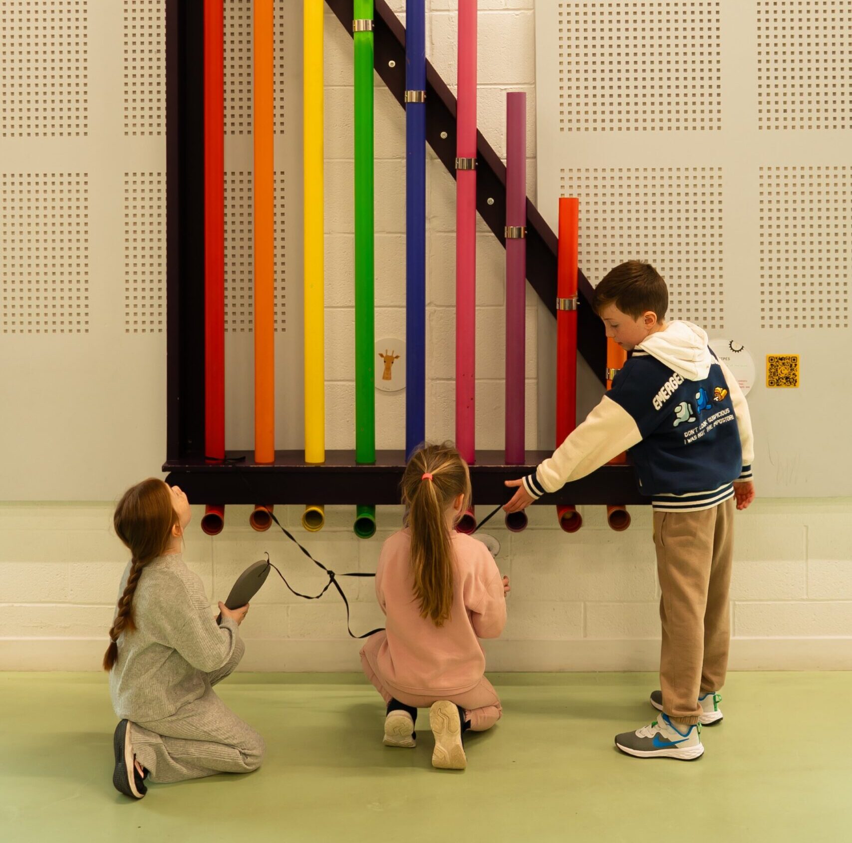 Kids creating art together