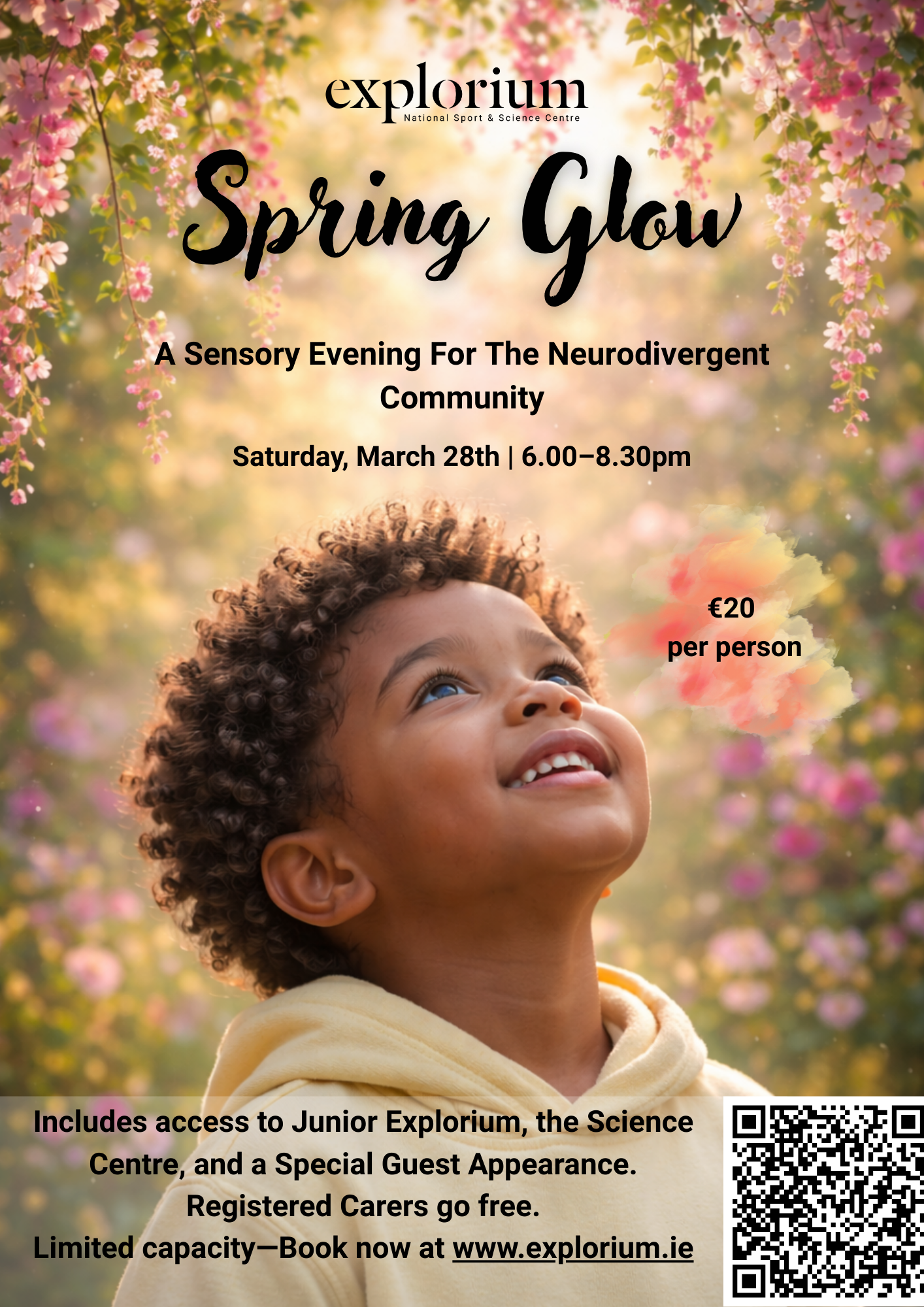 Summer Glow Sensory Session at Explorium with dimmed lighting and calm atmosphere